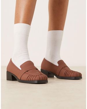 Raid Wide Fit Aarvi Square Toe Loafers - Brown
