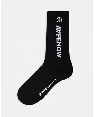 Aape By A Bathing Ape Aape by a bathing ape – e socken mit logo - Schwarz