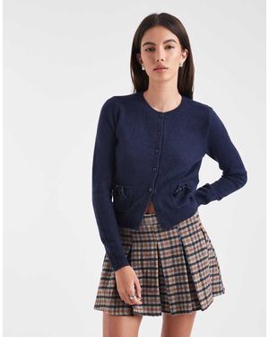 Hollister Bow Detail Cardigan - Blue