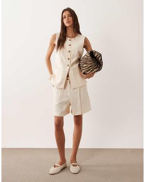 Mango Napoli Bermuda Short Co-ord - Natural