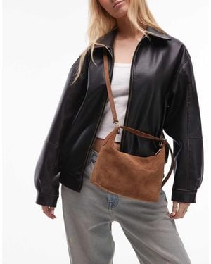 ARKET Bolso Tote Pequeño Con Correa Bandolera Desmontable De Ante De - Negro
