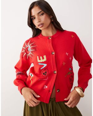 Never Fully Dressed – langärmlige strickjacke - Rot