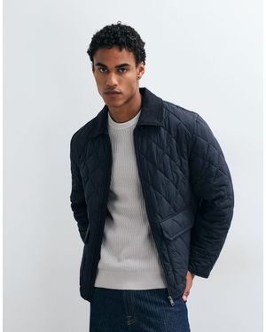 Mango Quilted Jacket - Blue