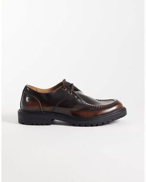 SEQWL Pier Lace Up Chunky Shoes - Brown