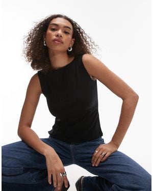 ARKET Jersey Boat Neck Tank Top - Blue