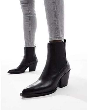 OFF THE HOOK – marlow – western-stiefeletten aus em leder - Schwarz