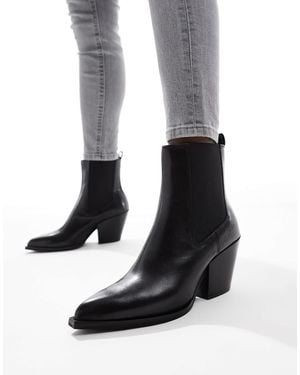 OFF THE HOOK Marlow - bottines style santiags en cuir - Noir