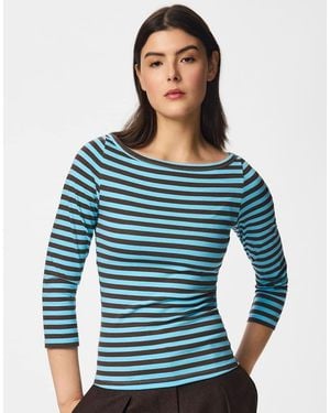 Pieces 3/4 Sleeved Top - Blue