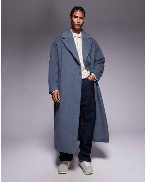ASOS Wool Look Over Coat - Blue
