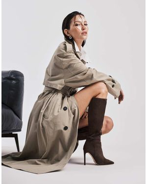 Tony Bianco Apollo1 Pointed Toe Heeled Knee Boots - Brown
