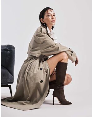 Tony Bianco Apollo1 Pointed Toe Heeled Knee Boots - Brown
