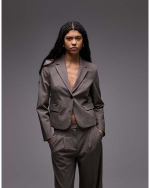 Mango Cropped Blazer Co-ord - Brown