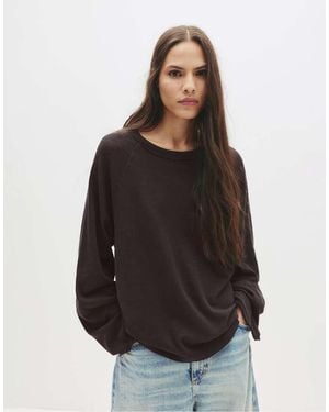 Pull&Bear Long Sleeve Raglan T-shirt - Black