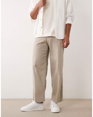 Abercrombie & Fitch – elegante, weite schlupfhose - Natur