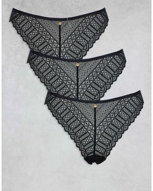 KBX – 3er-pack unterhosen aus spitze - Grau