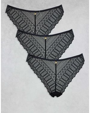 KBX – 3er-pack unterhosen aus spitze - Grau