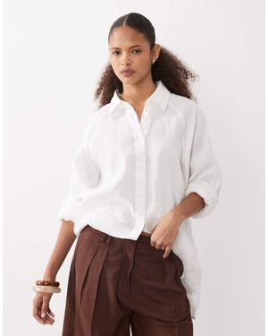 ARKET Pure Linen Oversized Shirt - White