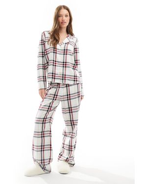 Tommy Hilfiger – flanell-pyjama - Weiß