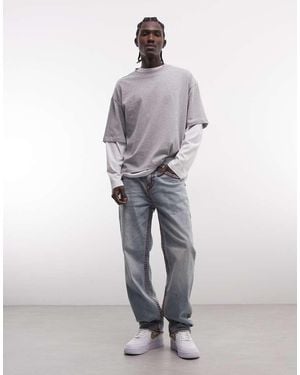 TRUE RELIGION Bobby Super T Skater Jeans - Grey