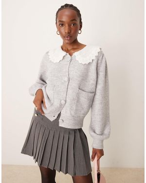 Neon Rose – flauschige strickjacke - Natur