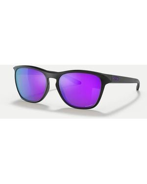Oakley Manorburn Square Sunglasses With Mirrored Lens - Purple