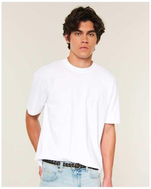 Hollister Boxy Heavyweight Crew T-Shirt - White