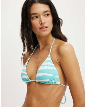 Cotton On Slider Triangle Bikini Top - Blue