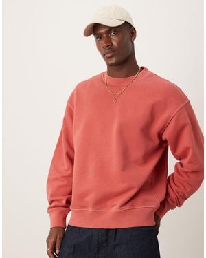 ARKET Cotton Rich Relaxed Fit Sweatshirt - Red