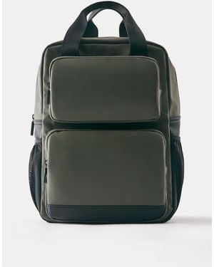 Pull&Bear Rubberised Backpack - Grey