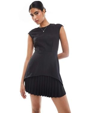 Closet Pleated Hem Mini Dress - Blue