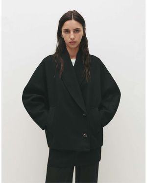 Pull&Bear – mantel - Schwarz