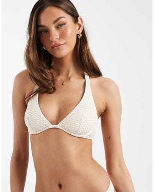Lindex Gehaakt Bikinitopje Met Beugel En Halternek - Bruin