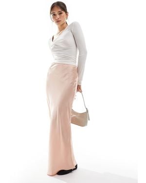 Glamorous Bias Cut Midi Skirt - White