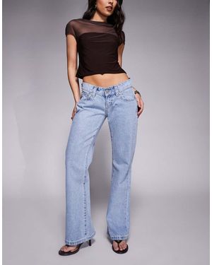 Abrand Jeans Abrand 00 Super Low Flare Jeans - Blue