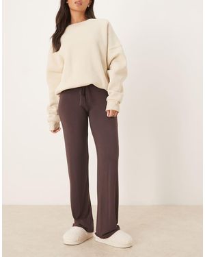 Gina Tricot Low Waist Loungewear Trousers - Natural
