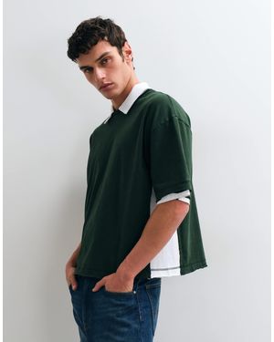 ASOS Kastiges oversize-polo mit doppelter lage - Grün