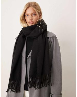 ASOS Super Soft Woven Tassel Scarf - Black