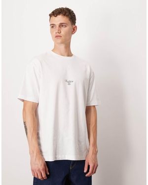 ASOS T-Shirt Vestibilità Comoda Bianca Con Stampa Sul Petto - Bianco