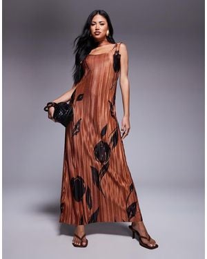 ASOS Square Neck Scarf Maxi Dress - Multicolour