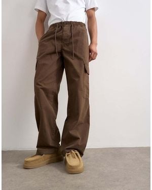 TOPMAN Baggy Cargo Trouser - Brown