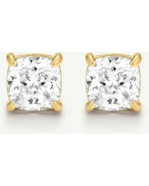 D.Louise Waterproof Asscher Cut Solitaire Earrings 1.3 Ct – Tarnish-Free - White