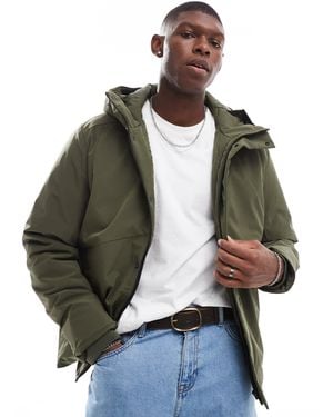 Jack & Jones Technical Parka With Padded Lining - Green