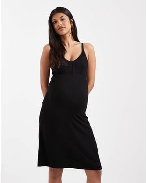 Mama.licious Mamalicious Maternity 2 Function Nursing Cami Strap Nightdress - Black