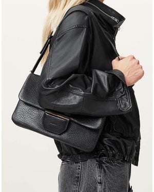 AllSaints Ondine - sac porté épaule grainé - Noir