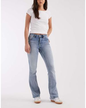 Vero Moda Flash Mid Rise Flare Jeans - Blue