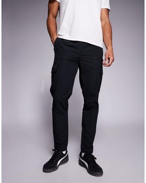 River Island Pantalon cargo ajusté - Noir
