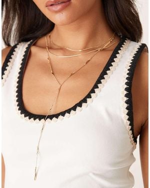 Mango Drop Chain Necklace - Natural