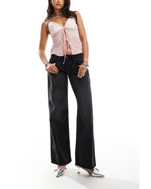Motel Low Rise Parallel Leg Jeans - Gray