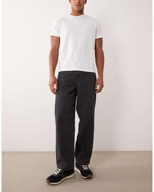 ASOS Loose Straight Textured Jeans - Natural