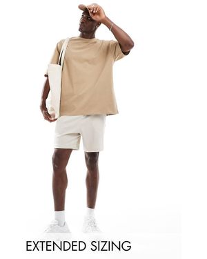 ASOS T-Shirt Oversize Pesante 240 Gsm - Neutro